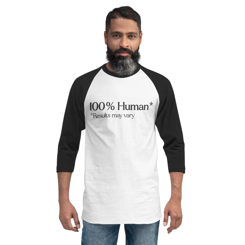 100% Human 3/4 sleeve raglan shirt