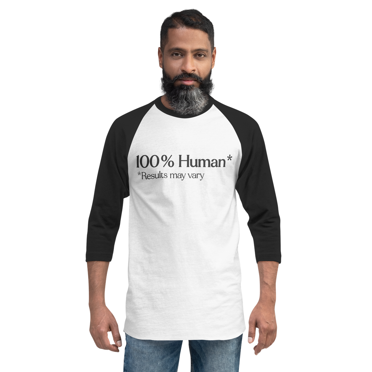 100% Human 3/4 sleeve raglan shirt