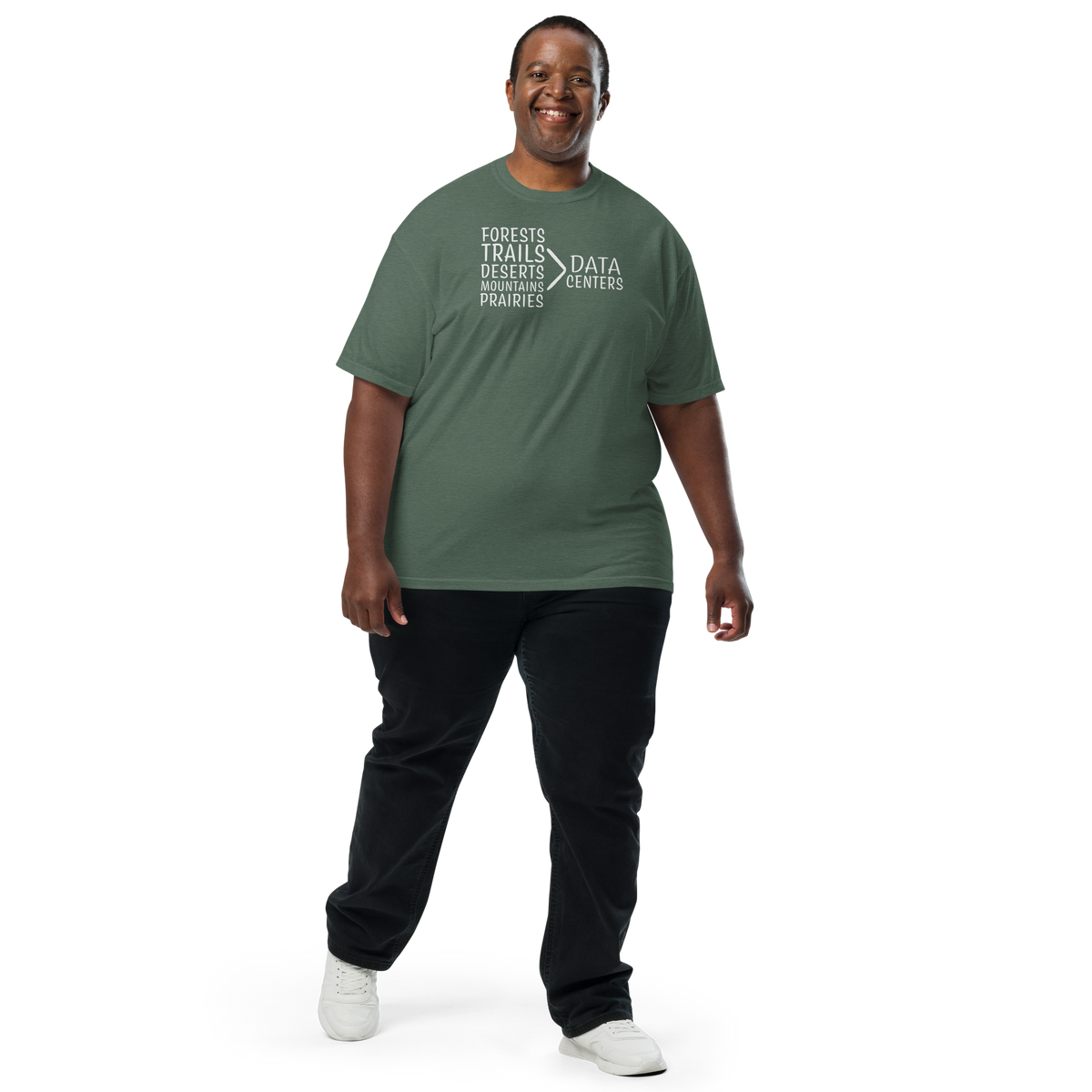 Nature Over Data Centers Classic Cotton Tee
